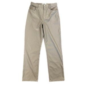 Abercrombie The 90’s Straight Ultra High Rise Jeans in Vegan Leather